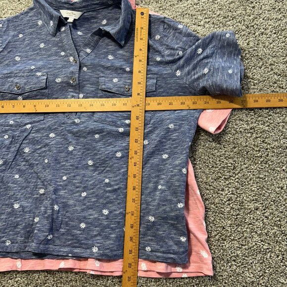 Coral Bay Lot of 2 Womens Floral Polo Shirts PXL Blue & Pink Short Sleeve - Picture 4 of 7
